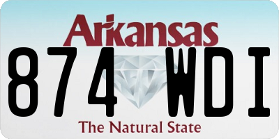 AR license plate 874WDI