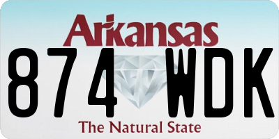 AR license plate 874WDK