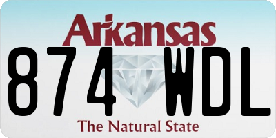 AR license plate 874WDL