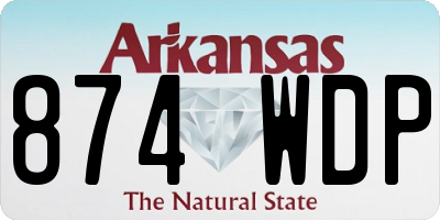 AR license plate 874WDP