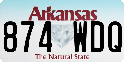 AR license plate 874WDQ