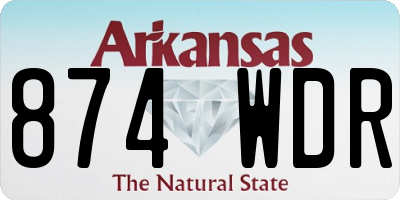 AR license plate 874WDR