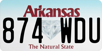 AR license plate 874WDU