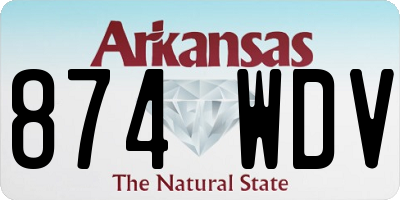 AR license plate 874WDV