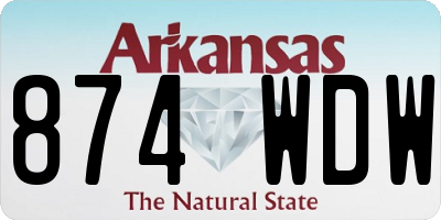AR license plate 874WDW