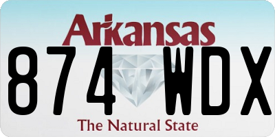 AR license plate 874WDX