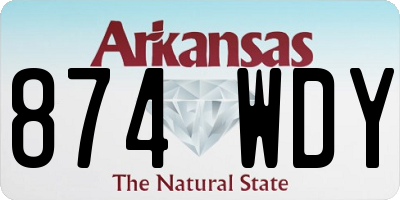 AR license plate 874WDY