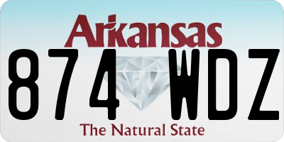 AR license plate 874WDZ