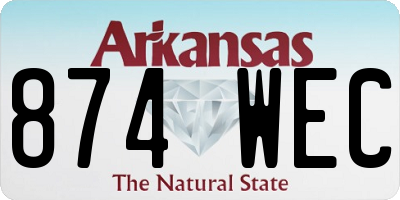 AR license plate 874WEC