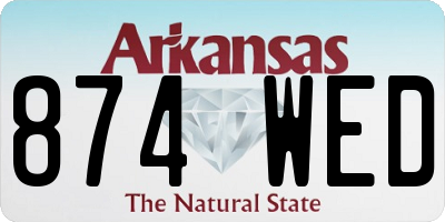 AR license plate 874WED