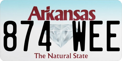 AR license plate 874WEE