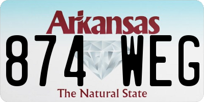 AR license plate 874WEG