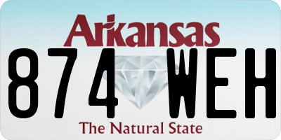 AR license plate 874WEH