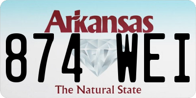 AR license plate 874WEI