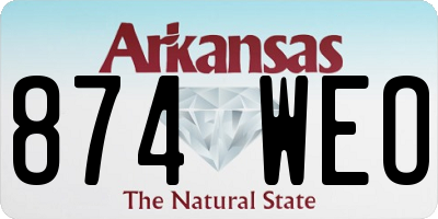 AR license plate 874WEO