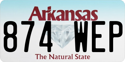 AR license plate 874WEP