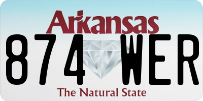 AR license plate 874WER