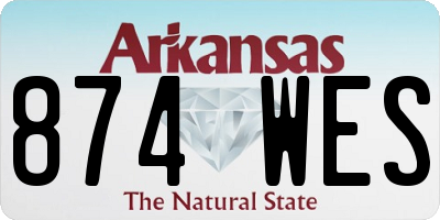 AR license plate 874WES