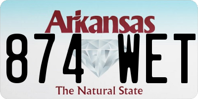 AR license plate 874WET