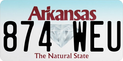 AR license plate 874WEU
