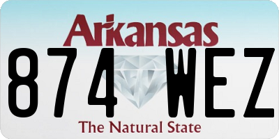 AR license plate 874WEZ