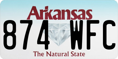 AR license plate 874WFC