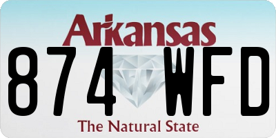 AR license plate 874WFD