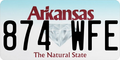 AR license plate 874WFE