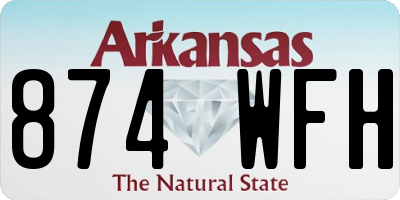 AR license plate 874WFH