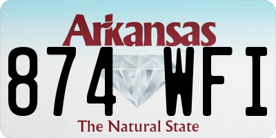 AR license plate 874WFI