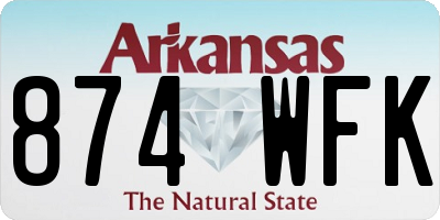 AR license plate 874WFK