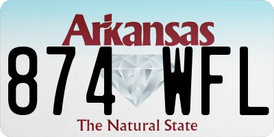 AR license plate 874WFL