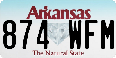 AR license plate 874WFM