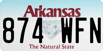 AR license plate 874WFN