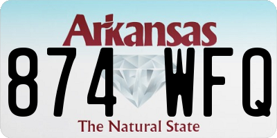 AR license plate 874WFQ