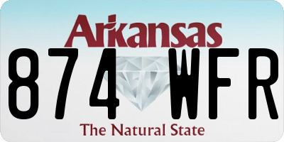 AR license plate 874WFR