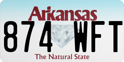 AR license plate 874WFT