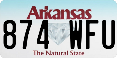 AR license plate 874WFU