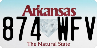 AR license plate 874WFV