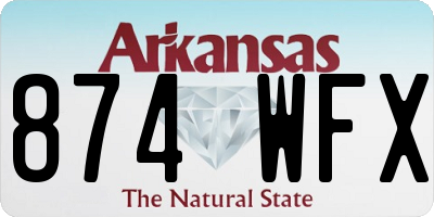 AR license plate 874WFX