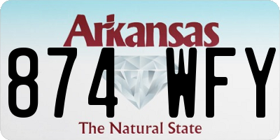AR license plate 874WFY