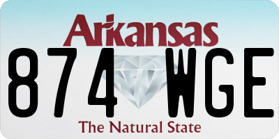 AR license plate 874WGE