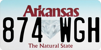 AR license plate 874WGH