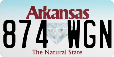 AR license plate 874WGN