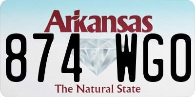 AR license plate 874WGO