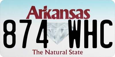 AR license plate 874WHC