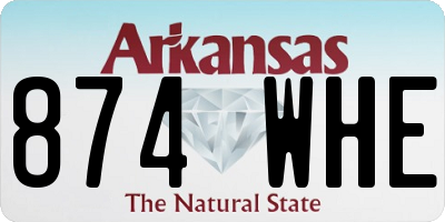 AR license plate 874WHE