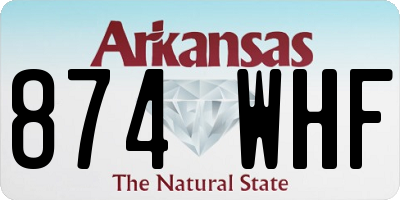 AR license plate 874WHF