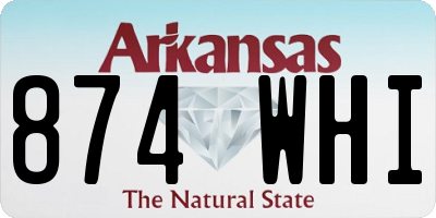 AR license plate 874WHI