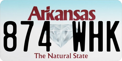AR license plate 874WHK